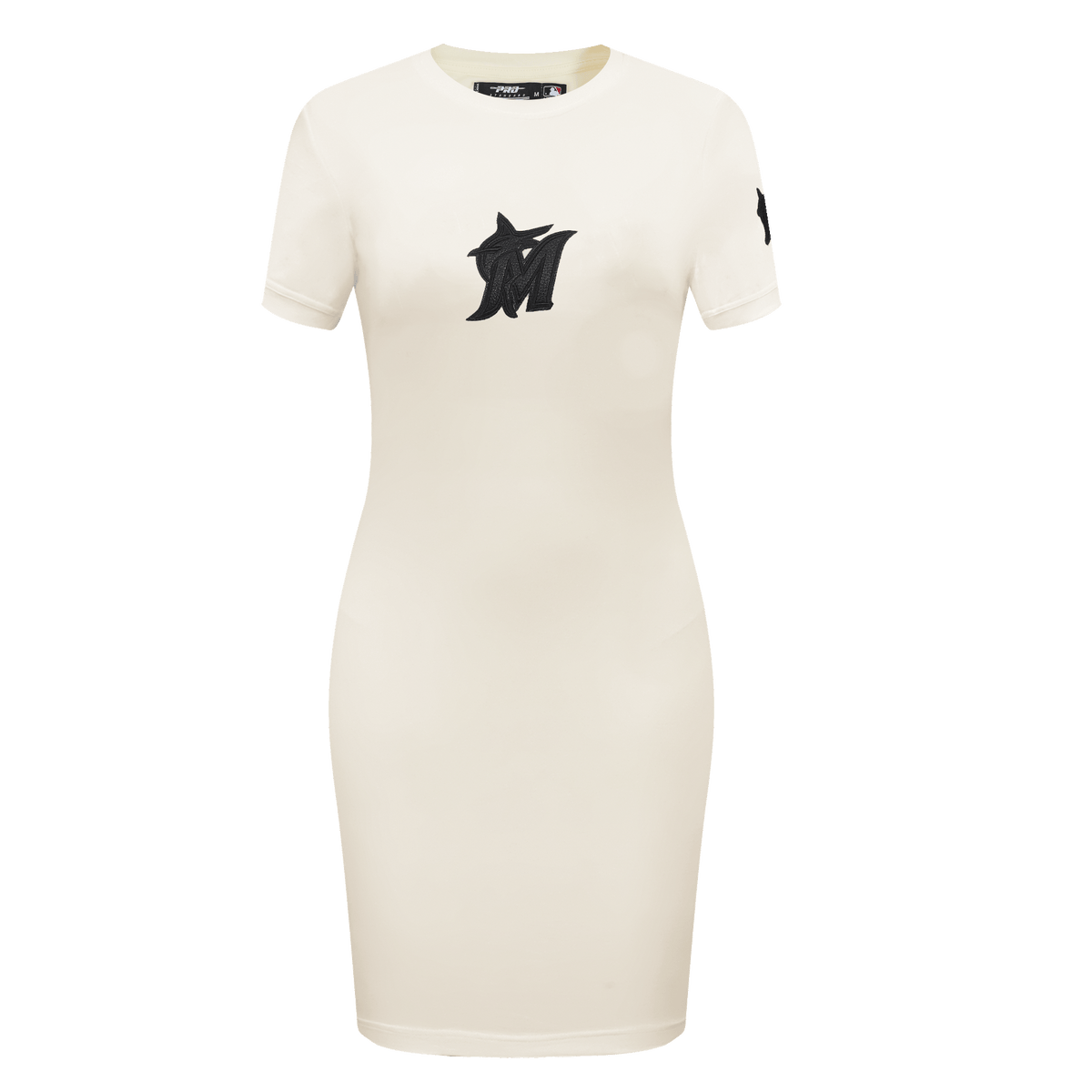 MLB MIAMI MARLINS TRIPLE TONAL BODYCON WOMEN'S DRESS (EGGSHELL)