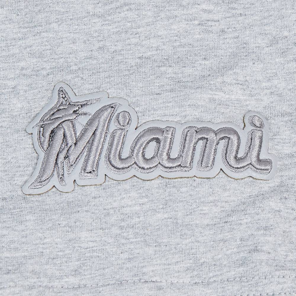 MLB MIAMI MARLINS TRIPLE TONAL BODYCON WOMEN'S DRESS (HEATHER GREY)