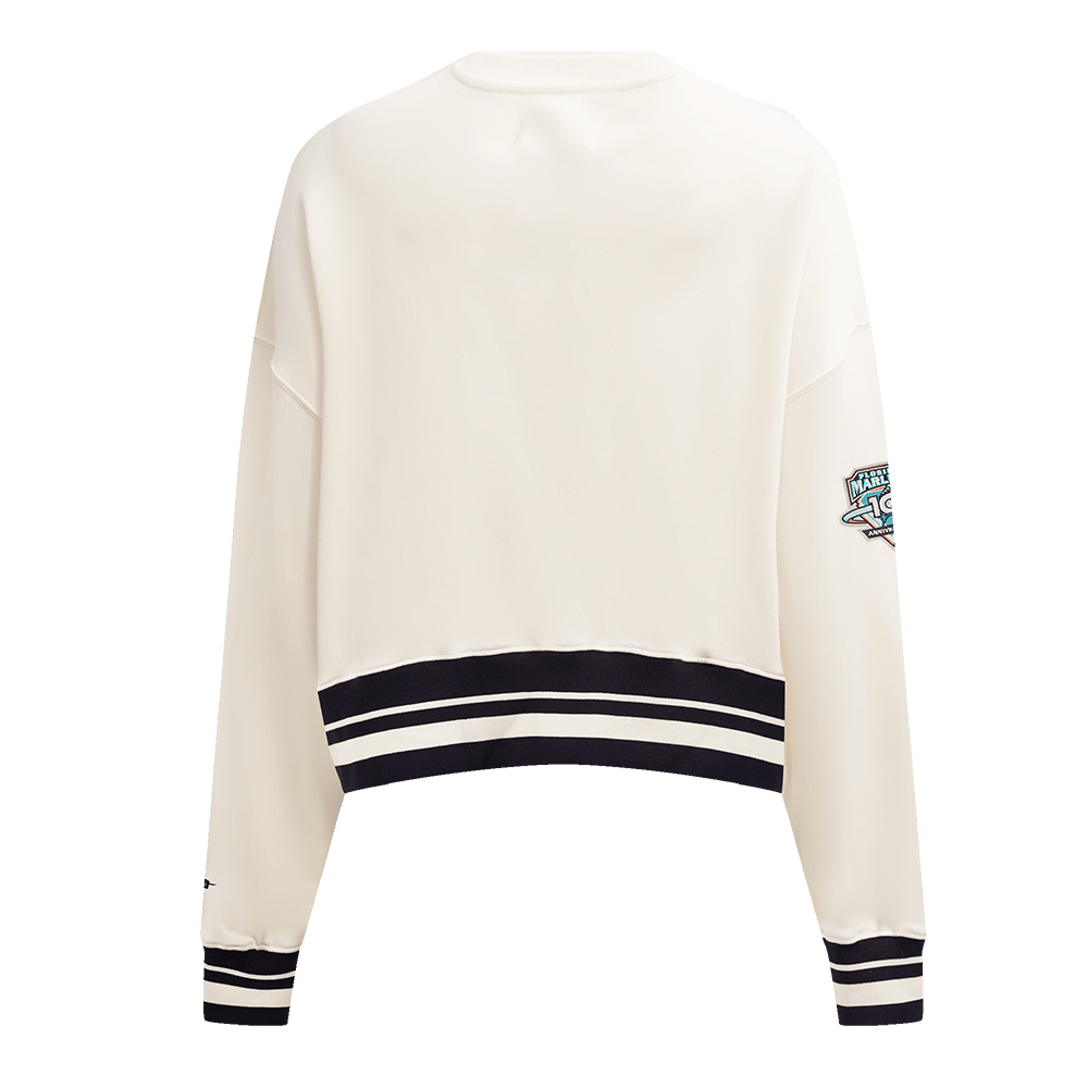 MLB FLORIDA MARLINS RETRO CLASSIC WOMEN'S CREWNECK (EGGSHELL/ BLACK)