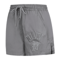 MLB MIAMI MARLINS TRIPLE TONAL W WOVEN WOMEN'S SHORT (GRAY)