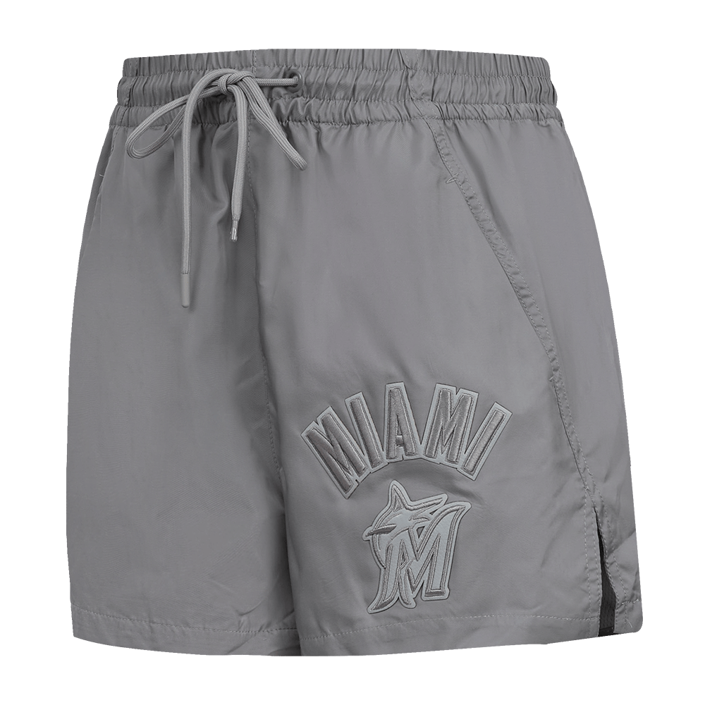 MLB MIAMI MARLINS TRIPLE TONAL W WOVEN WOMEN'S SHORT (GRAY)