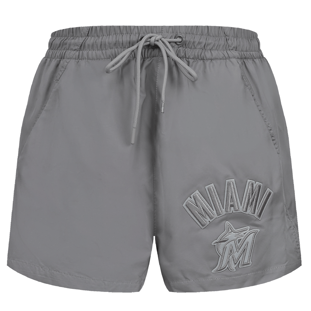 MLB MIAMI MARLINS TRIPLE TONAL W WOVEN WOMEN'S SHORT (GRAY)