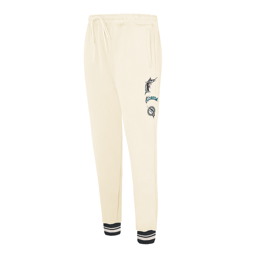 MLB FLORIDA MARLINS RETRO CLASSIC WOMEN'S SWEATPANT (EGGSHELL/ BLACK)