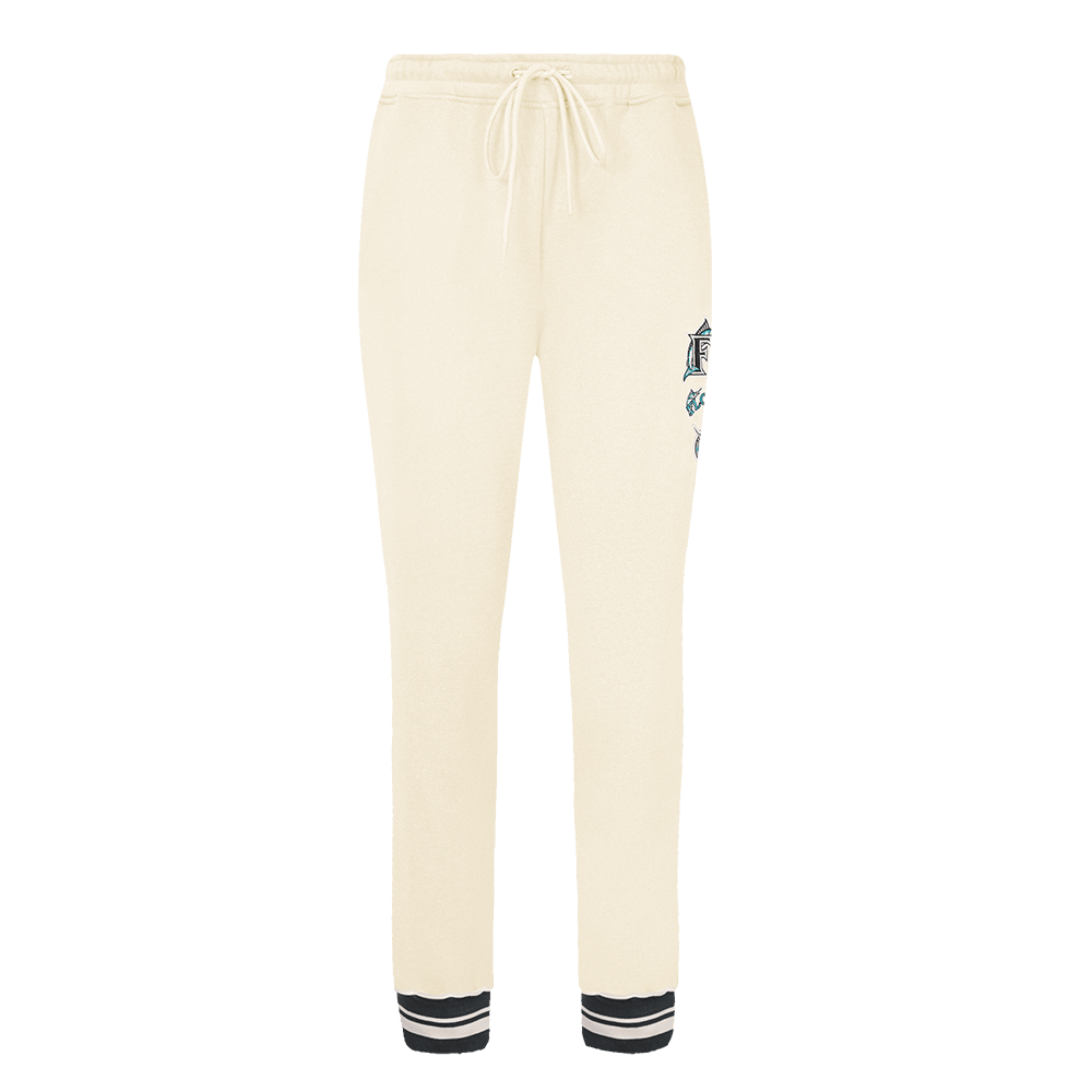MLB FLORIDA MARLINS RETRO CLASSIC WOMEN'S SWEATPANT (EGGSHELL/ BLACK)
