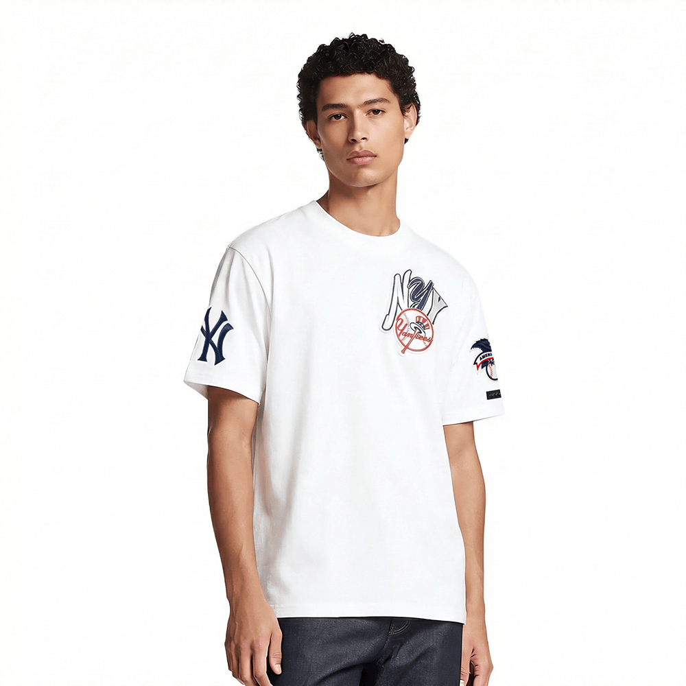 MLB NEW YORK YANKEES CITY RANSOM MEN'S SINGLE JERSEY TEE (WHITE)