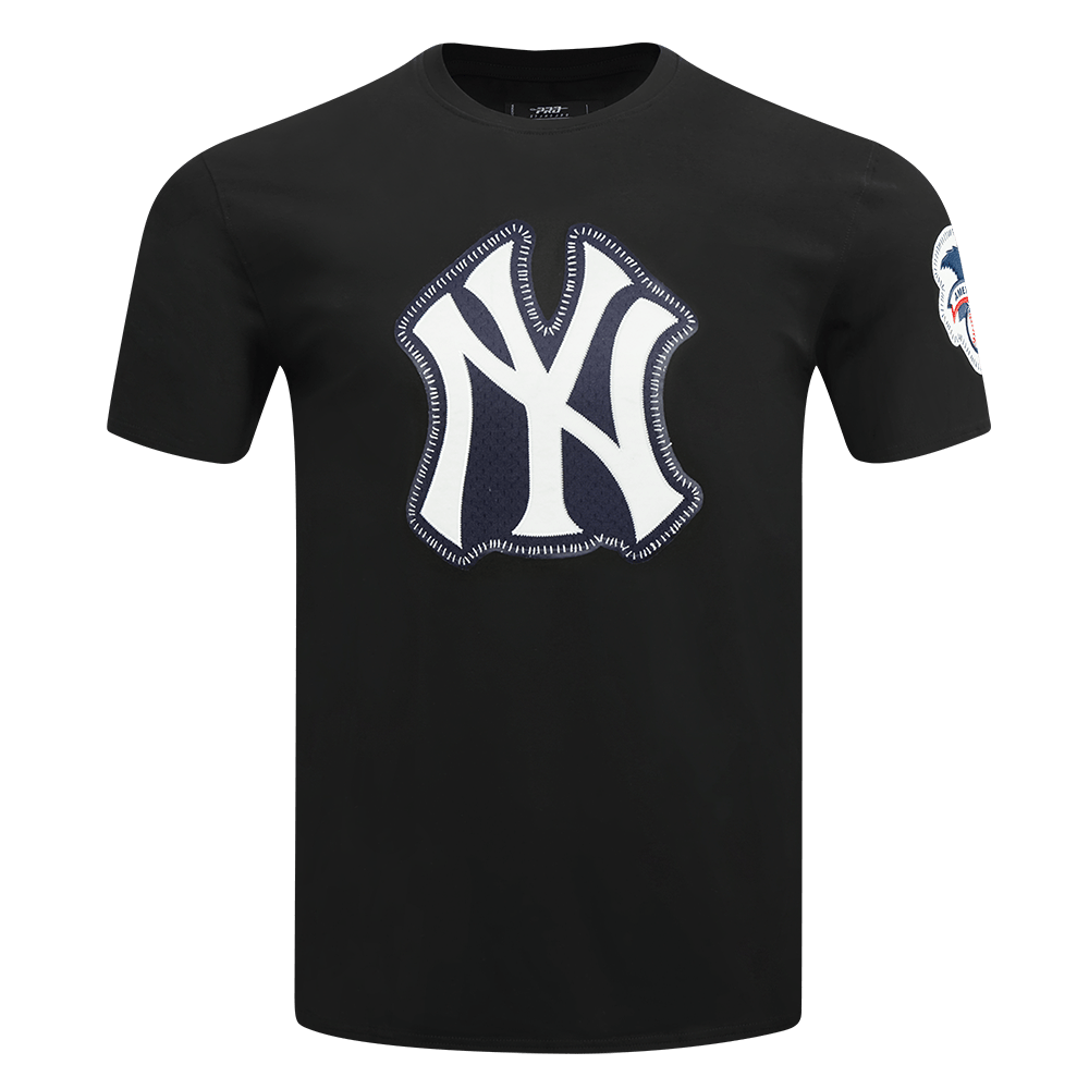 MLB NEW YORK YANKEES DIY PICK STITCH MEN'S SINGLE JERSEY TOP (BLACK)