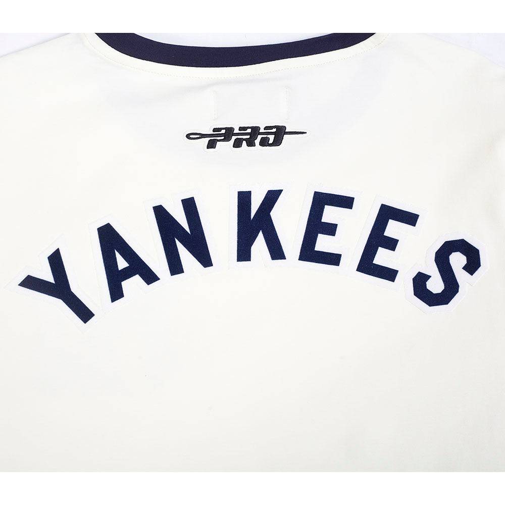 MLB NEW YORK YANKEES RETRO CASCADE MEN'S RINGER TOP (EGGSHELL/ MIDNIGHT NAVY)