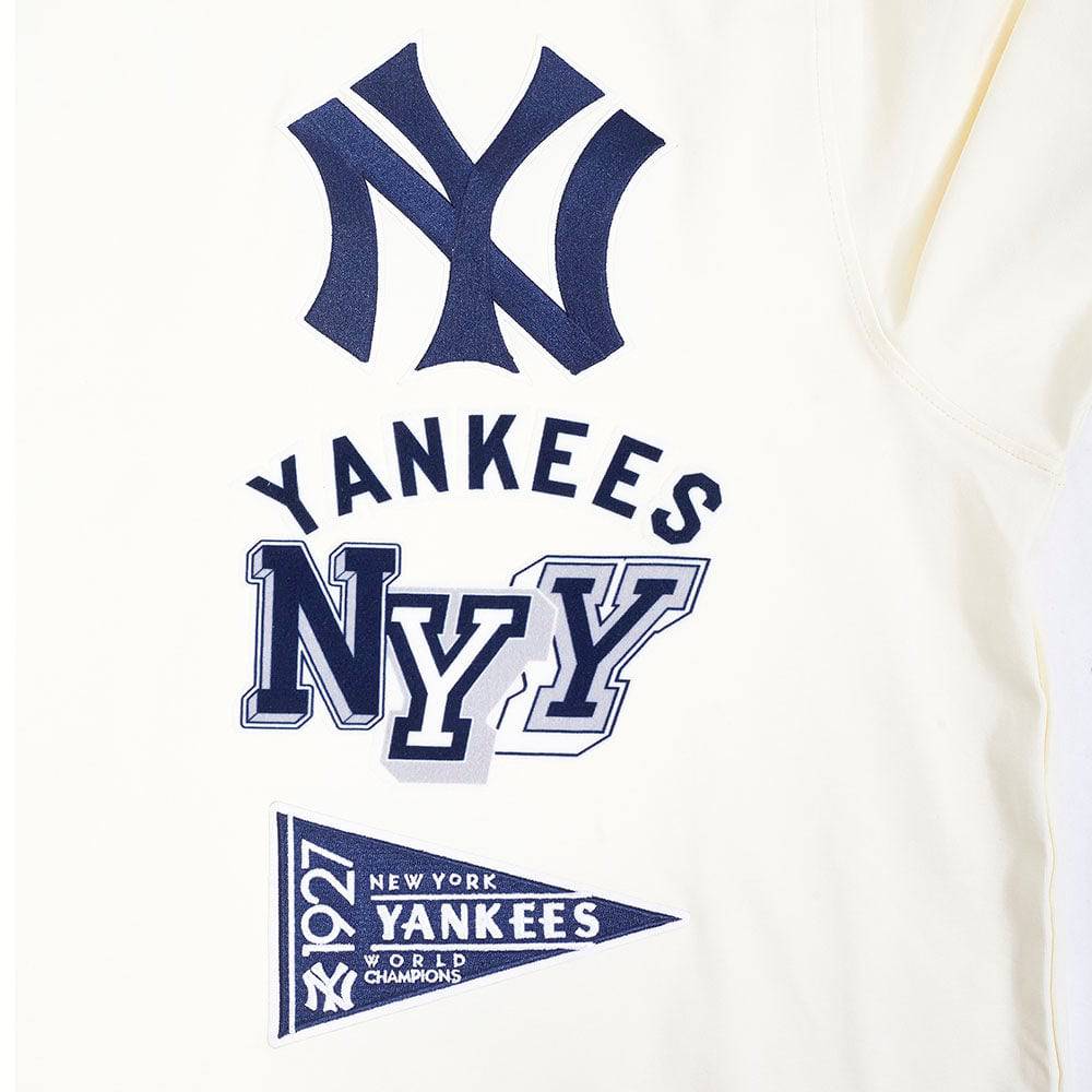 MLB NEW YORK YANKEES RETRO CASCADE MEN'S RINGER TOP (EGGSHELL/ MIDNIGHT NAVY)