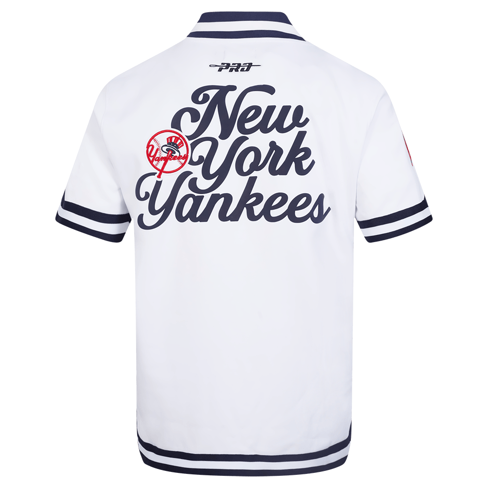 MLB NEW YORK YANKEES SOUVENIR MEN'S WARM UP JACKET (WHITE/MIDNIGHT NAVY)
