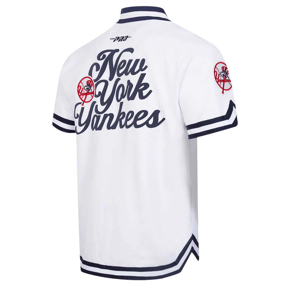 MLB NEW YORK YANKEES SOUVENIR MEN'S WARM UP JACKET (WHITE/MIDNIGHT NAVY)