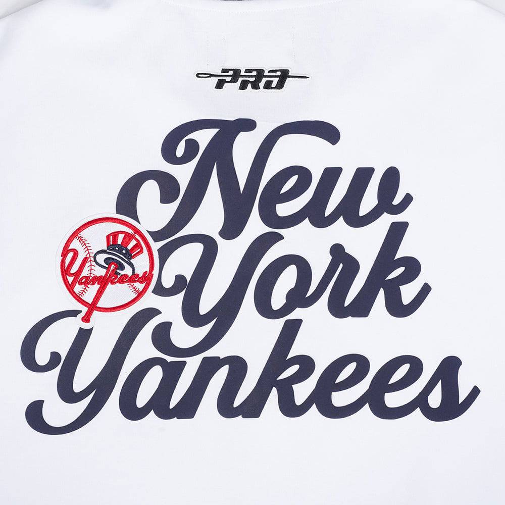 MLB NEW YORK YANKEES SOUVENIR MEN'S WARM UP JACKET (WHITE/MIDNIGHT NAVY)