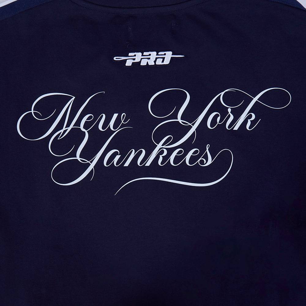 MLB NEW YORK YANKEES SUGAR SKULL MEN'S SINGLE JERSEY STRIPED TOP (MIDNIGHT NAVY)