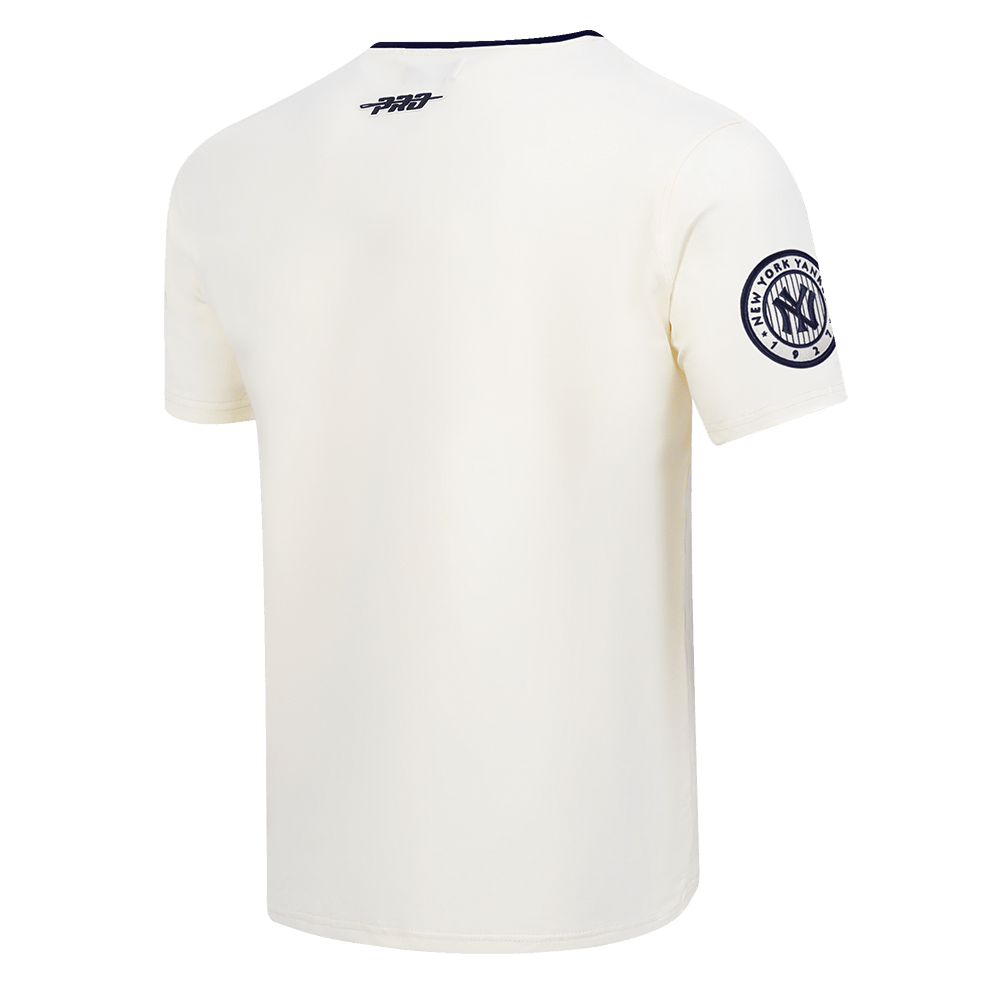 MLB NEW YORK YANKEES MODERN ORIGINALS MEN'S RINGER TEE (EGGSHELL/ MIDNIGHT NAVY)