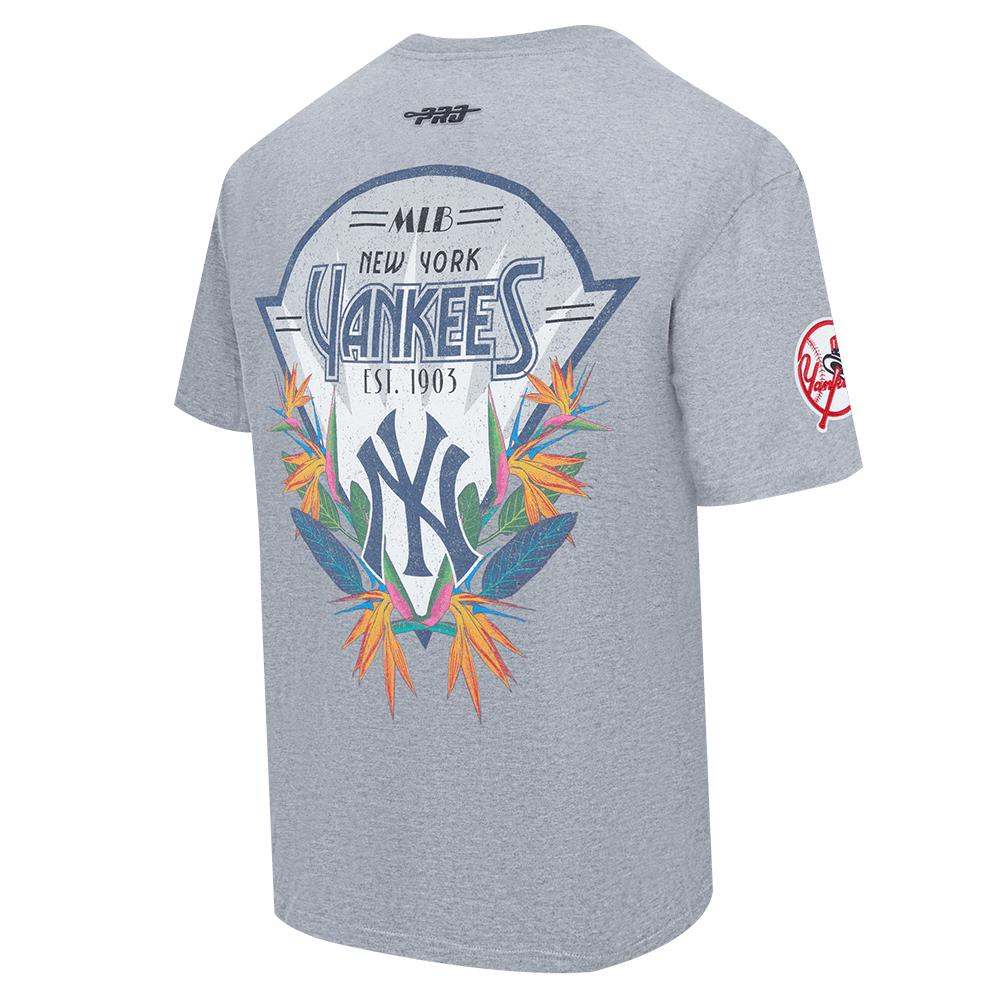 MLB NEW YORK YANKEES PARADISE MEN'S S/S TEE (DARK HEATHER GRAY)