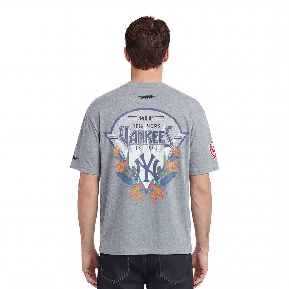 MLB NEW YORK YANKEES PARADISE MEN'S S/S TEE (DARK HEATHER GRAY)