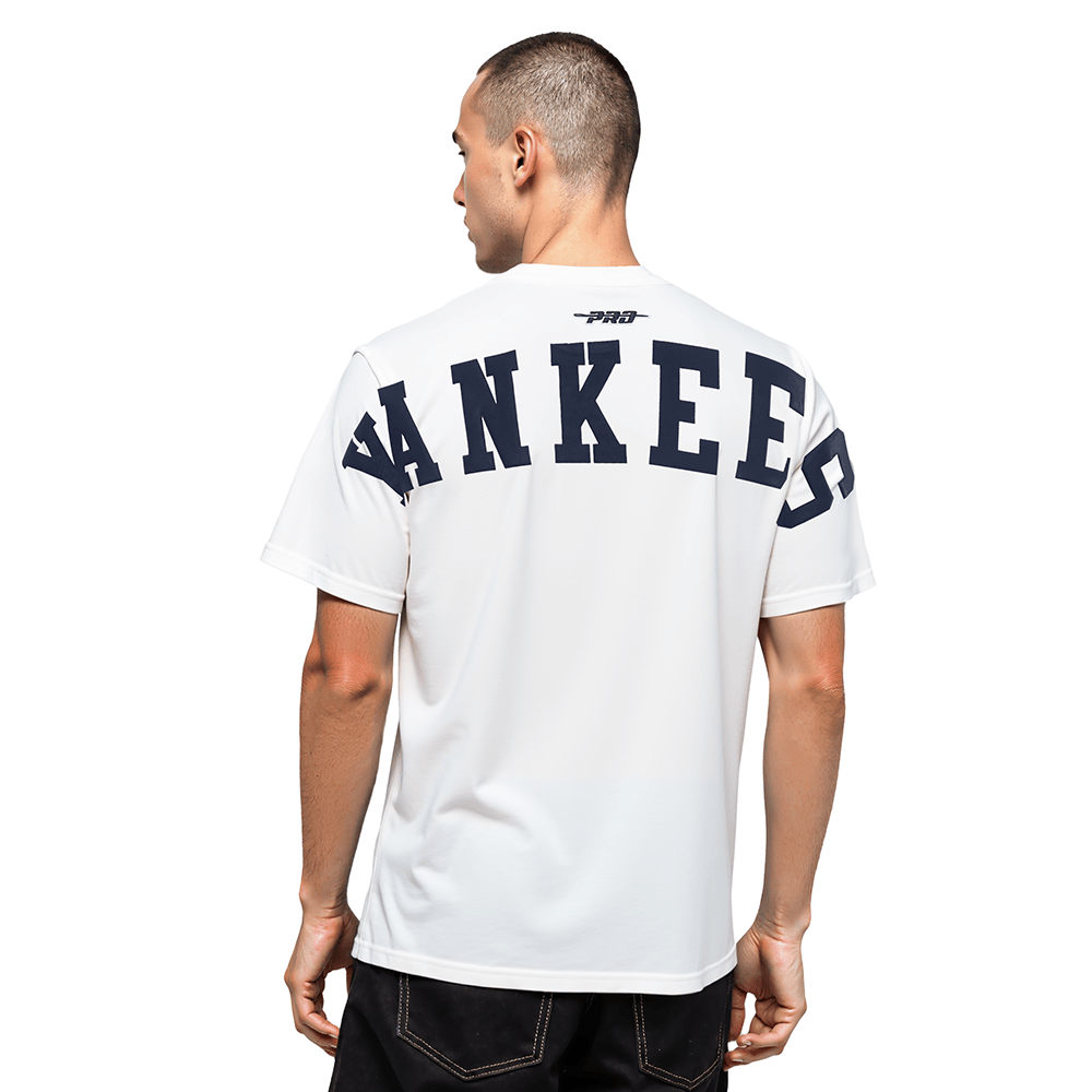 MLB NEW YORK YANKEES WINGSPAN MEN'S CJ DROP SHOULDER TEE (WHITE)