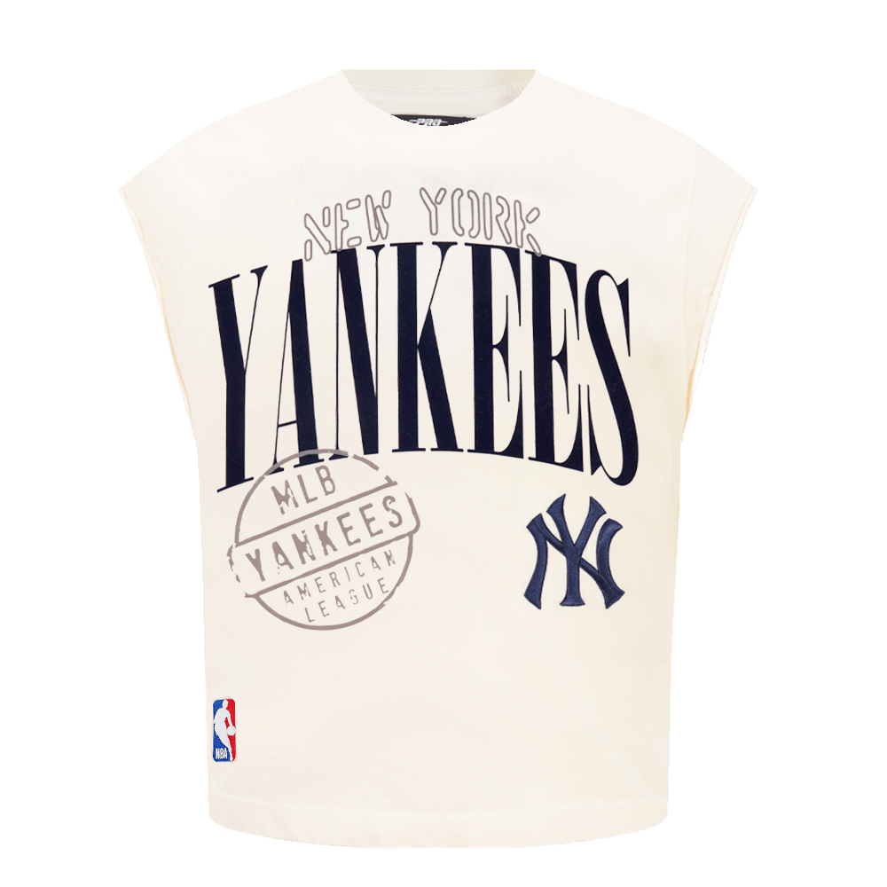 MLB NEW YORK YANKEES  STAMPED MEN'S S/S TEE (EGGSHELL)