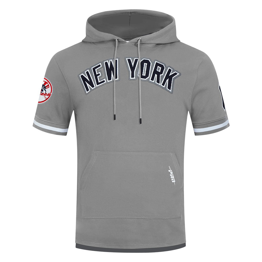 MLB NEW YORK YANKEES CLASSIC CHENILLE MEN'S PULLOVER HOODIE  (GRAY)
