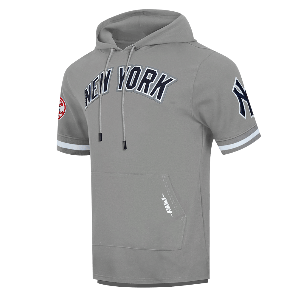 MLB NEW YORK YANKEES CLASSIC CHENILLE MEN'S PULLOVER HOODIE  (GRAY)