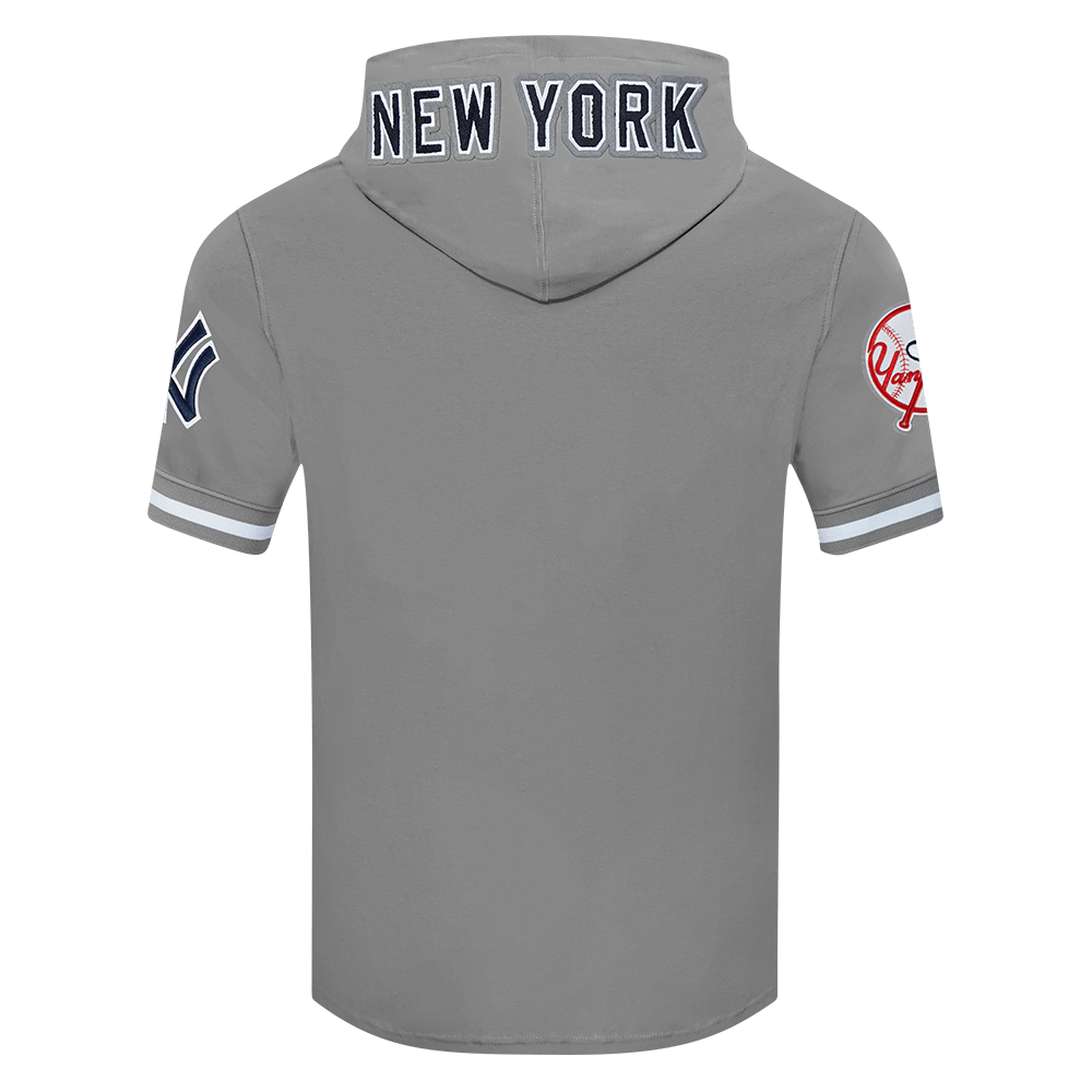 MLB NEW YORK YANKEES CLASSIC CHENILLE MEN'S PULLOVER HOODIE  (GRAY)