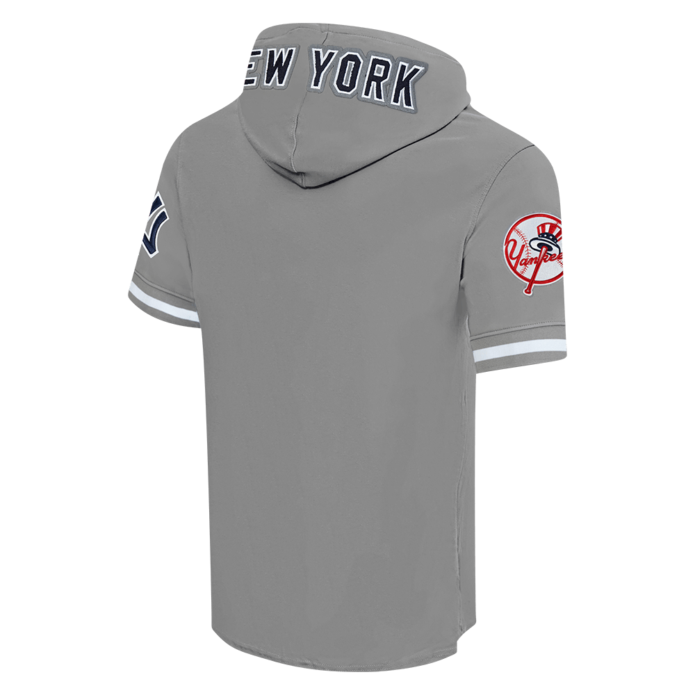 MLB NEW YORK YANKEES SUDADERA CON CAPUCHA CLÁSICA DE CHENILLA PARA HOMBRE (GRIS)