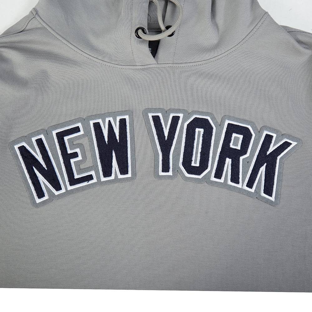 MLB NEW YORK YANKEES SUDADERA CON CAPUCHA CLÁSICA DE CHENILLA PARA HOMBRE (GRIS)
