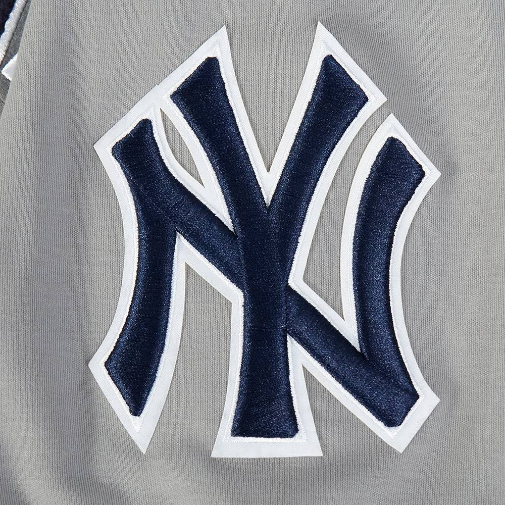 MLB NEW YORK YANKEES SUDADERA CON CAPUCHA CLÁSICA DE CHENILLA PARA HOMBRE (GRIS)