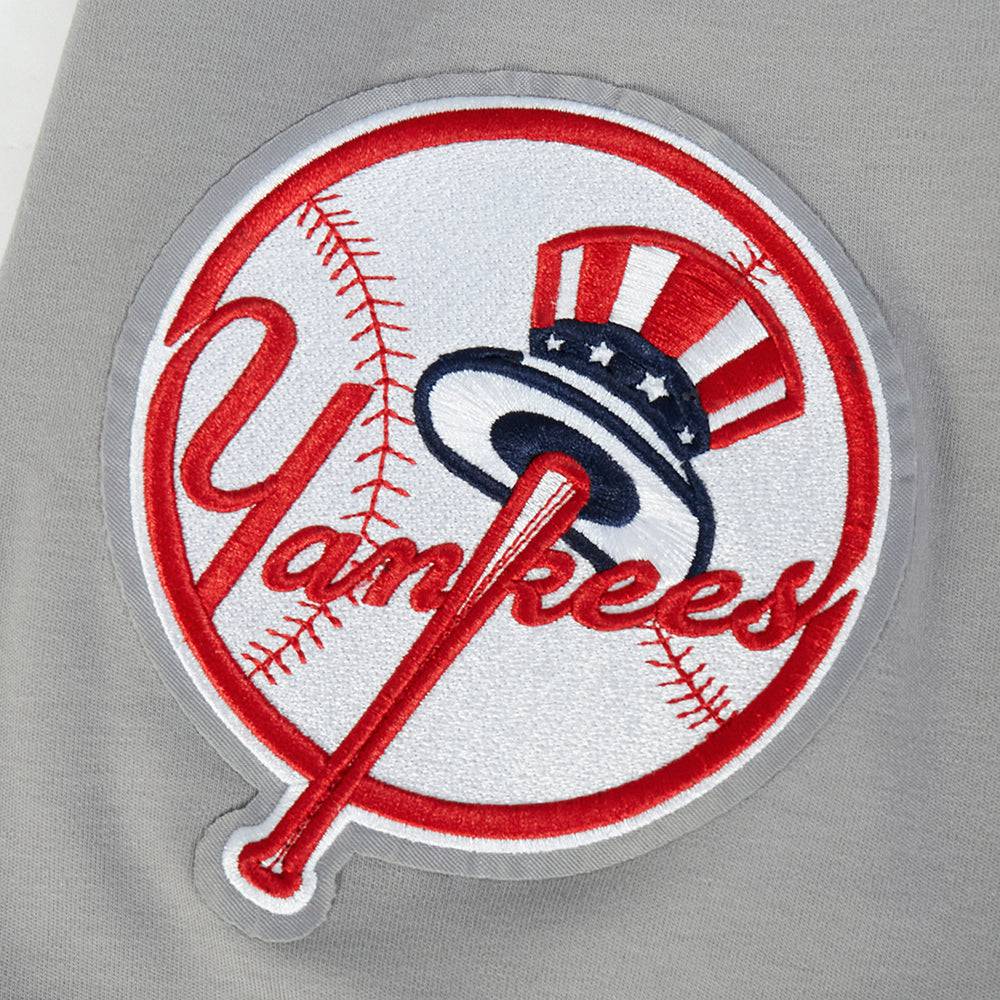 MLB NEW YORK YANKEES SUDADERA CON CAPUCHA CLÁSICA DE CHENILLA PARA HOMBRE (GRIS)