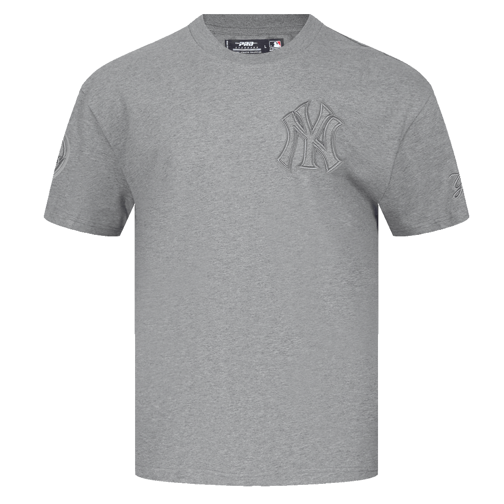 MLB NEW YORK YANKEES NEUTRAL MEN'S DROP SHOULDER TOP (DARK HEATHER GRAY)