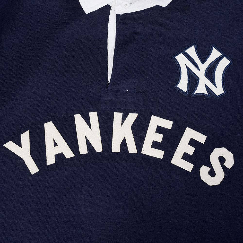 MLB NEW YORK YANKEES MODERN ORIGINALS MEN'S LS RUGBY (MIDNIGHT NAVY)