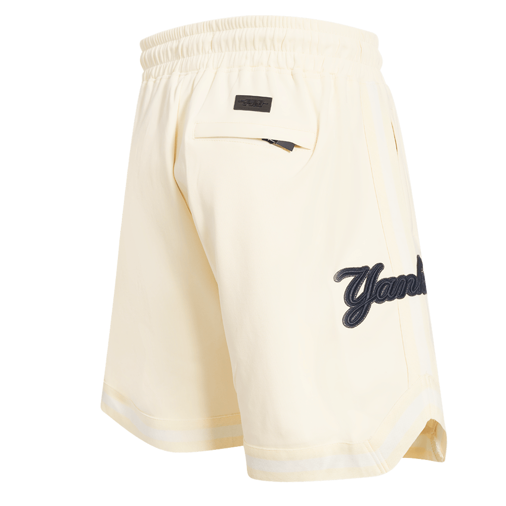 MLB NEW YORK YANKEES TRIPLE TONAL DOUBLE KNIT MEN'S SHORT (EGGSHELL)