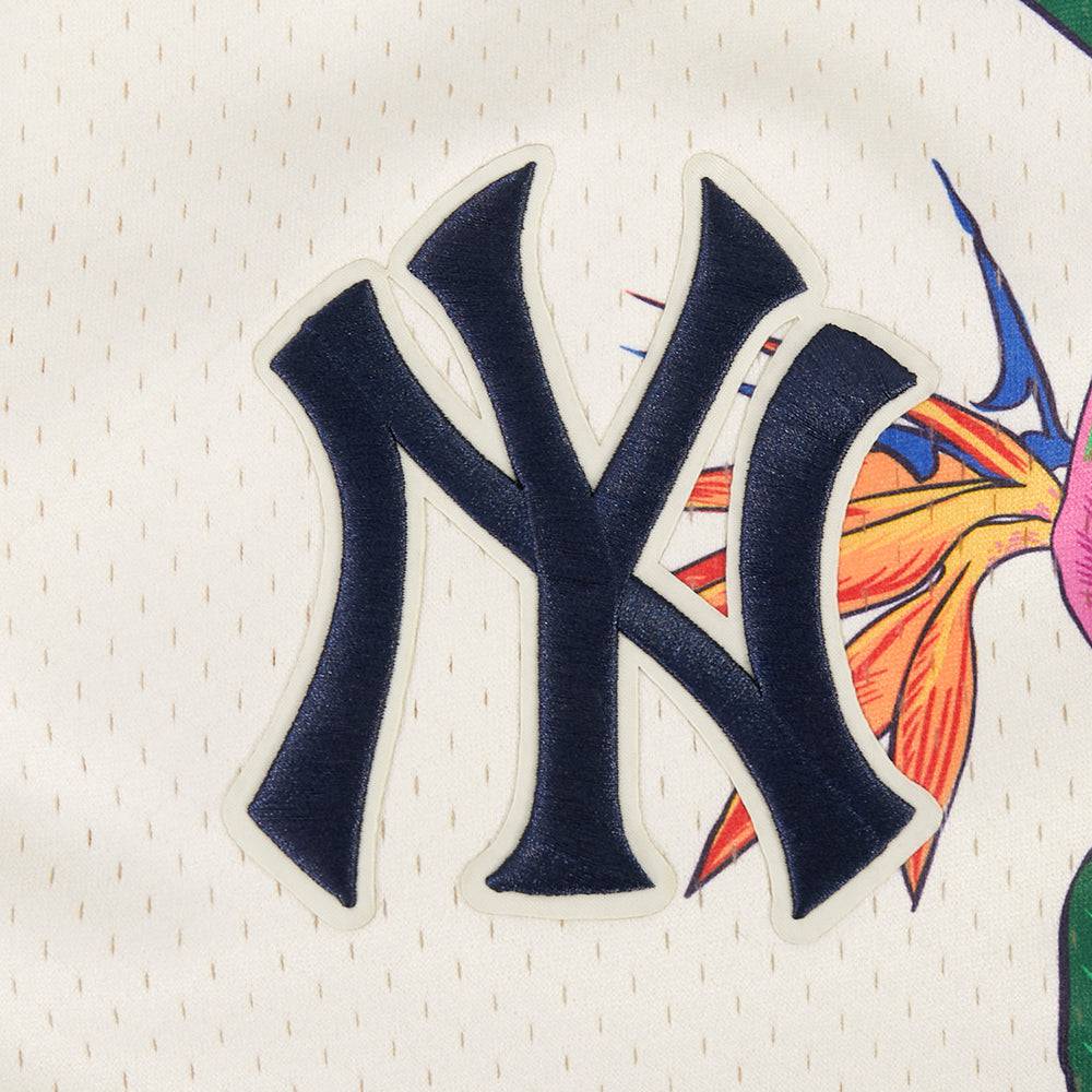 PANTALÓN CORTO DE MALLA PARA HOMBRE MLB NEW YORK YANKEES PARADISE (BLANCO HUESO)