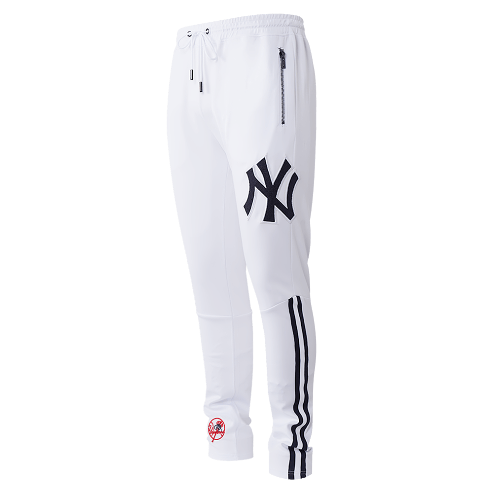MLB NEW YORK YANKEES CLASSIC MEN'S DOUBLE KINT TRACK PANT (WHITE/MIDNIGHT NAVY)