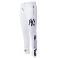 MLB NEW YORK YANKEES CLASSIC MEN'S DOUBLE KINT TRACK PANT (WHITE/MIDNIGHT NAVY)