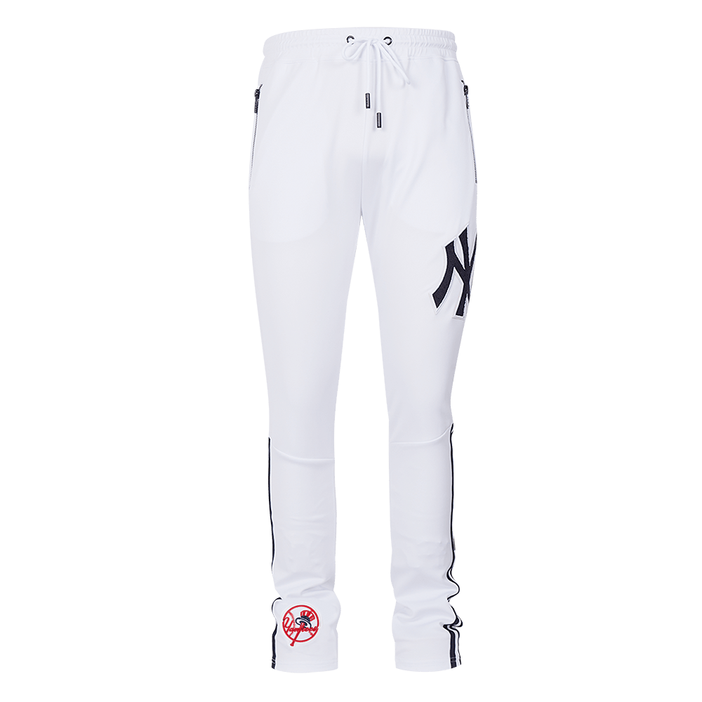 MLB NEW YORK YANKEES CLASSIC MEN'S DOUBLE KINT TRACK PANT (WHITE/MIDNIGHT NAVY)