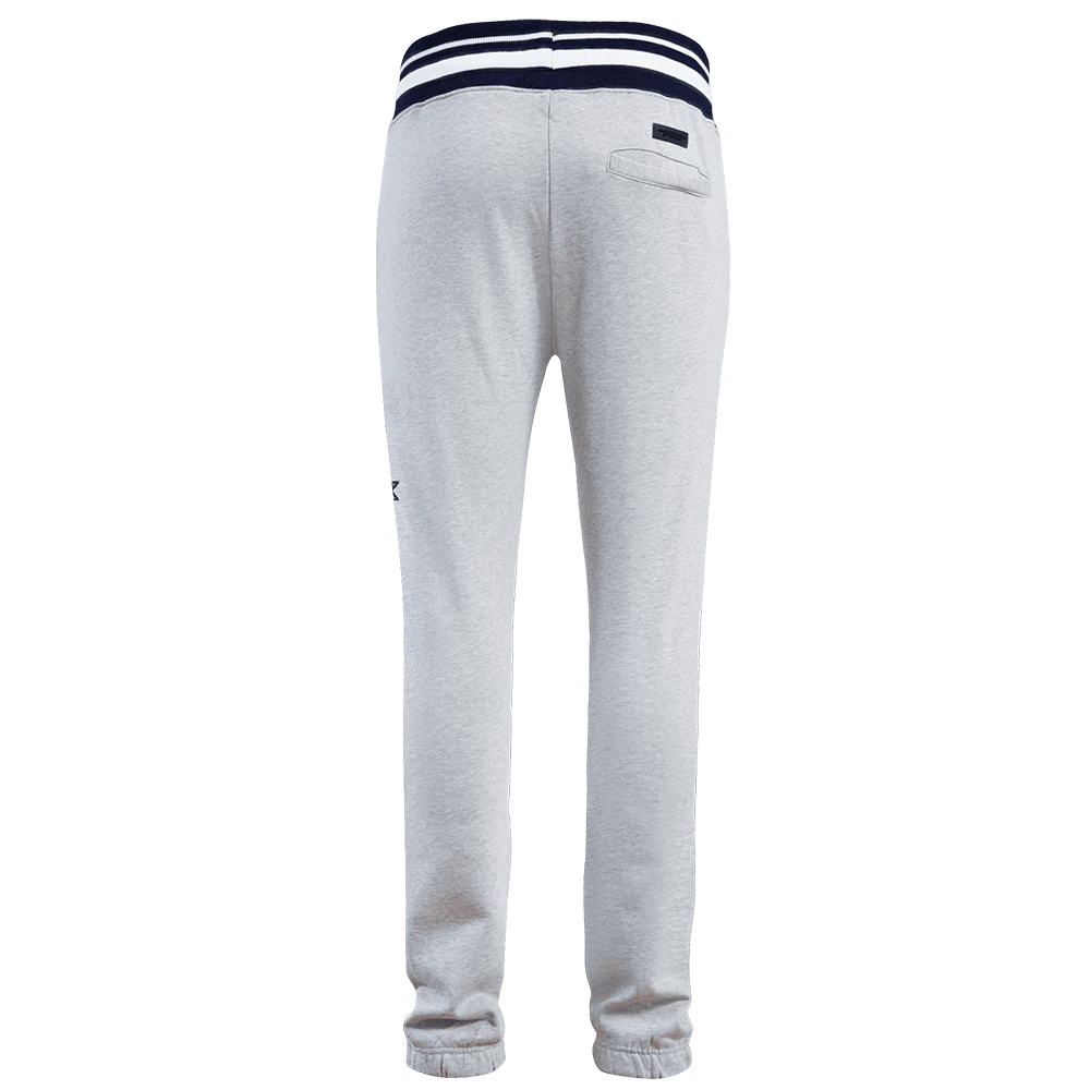 MLB NEW YORK YANKEES PRO PREP RIB FLEECE MEN'S SWEATPANT (HEATHER GREY/MIDNIGHT NAVY)