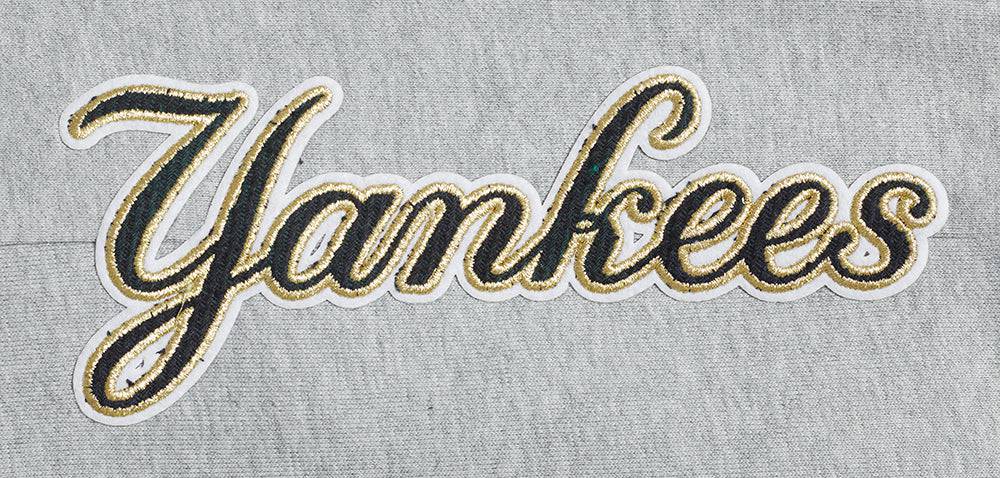 MLB NEW YORK YANKEES PRO PREP RIB FLEECE MEN'S SWEATPANT (HEATHER GREY/MIDNIGHT NAVY)