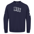 MLB NEW YORK YANKEES CITY SIGNATURE MEN'S DROP SHOULDER FLC CREWNECK (MIDNIGHT NAVY)