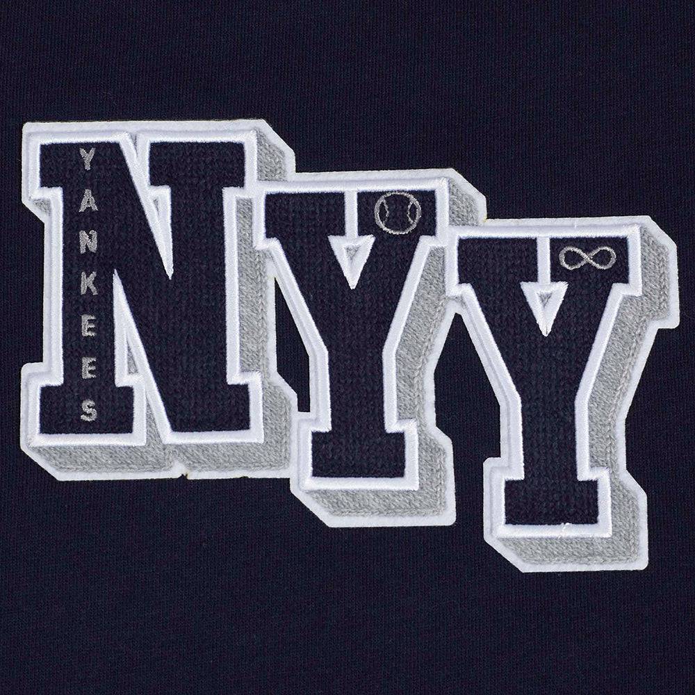 MLB NEW YORK YANKEES CITY SIGNATURE MEN'S DROP SHOULDER FLC CREWNECK (MIDNIGHT NAVY)