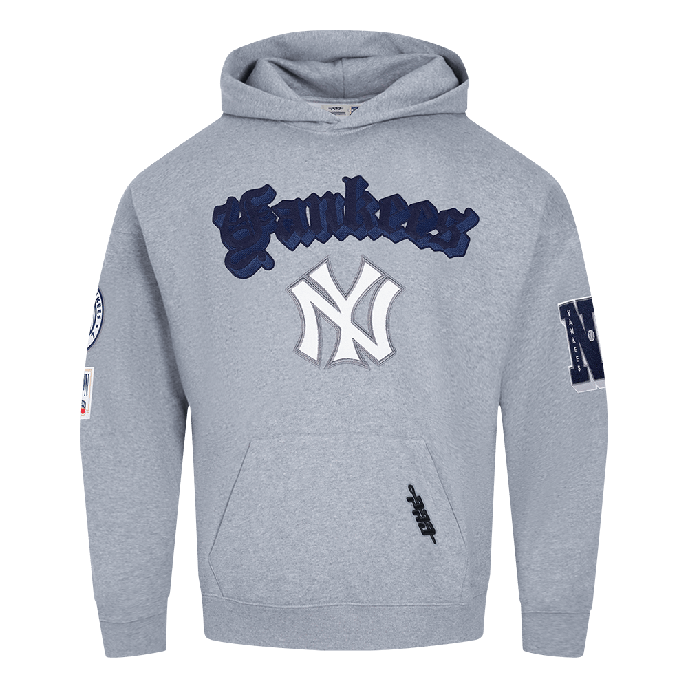 MLB NEW YORK YANKEES BEST OF MEN'S DROP SHOULDER PO HOODIE (DARK HEATHER GRAY)