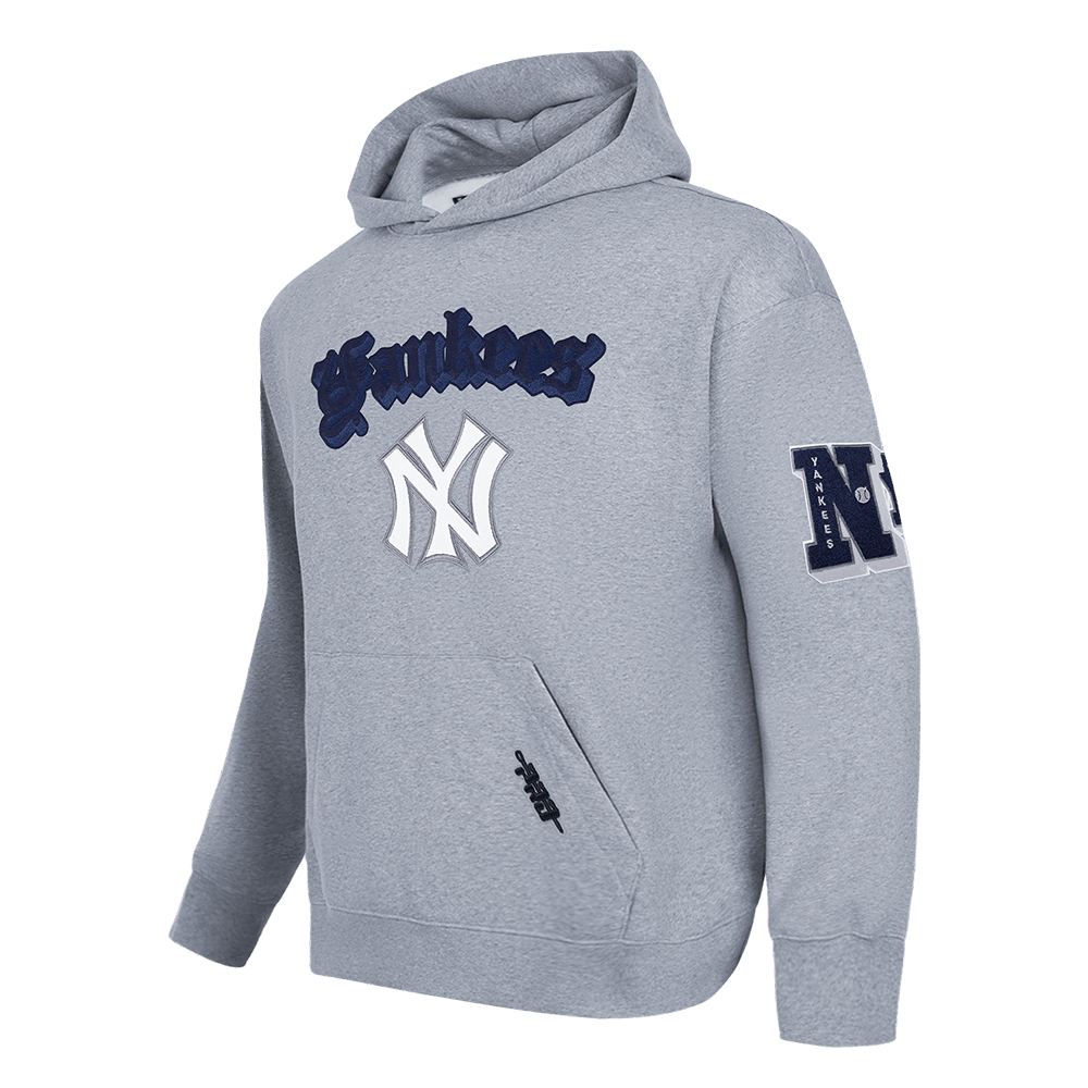 MLB NEW YORK YANKEES BEST OF MEN'S DROP SHOULDER PO HOODIE (DARK HEATHER GRAY)