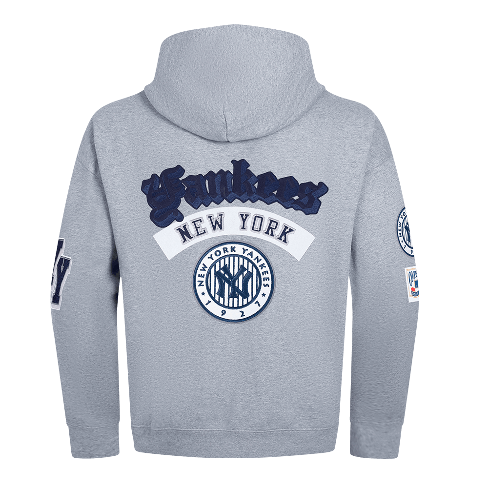 MLB NEW YORK YANKEES BEST OF MEN'S DROP SHOULDER PO HOODIE (DARK HEATHER GRAY)