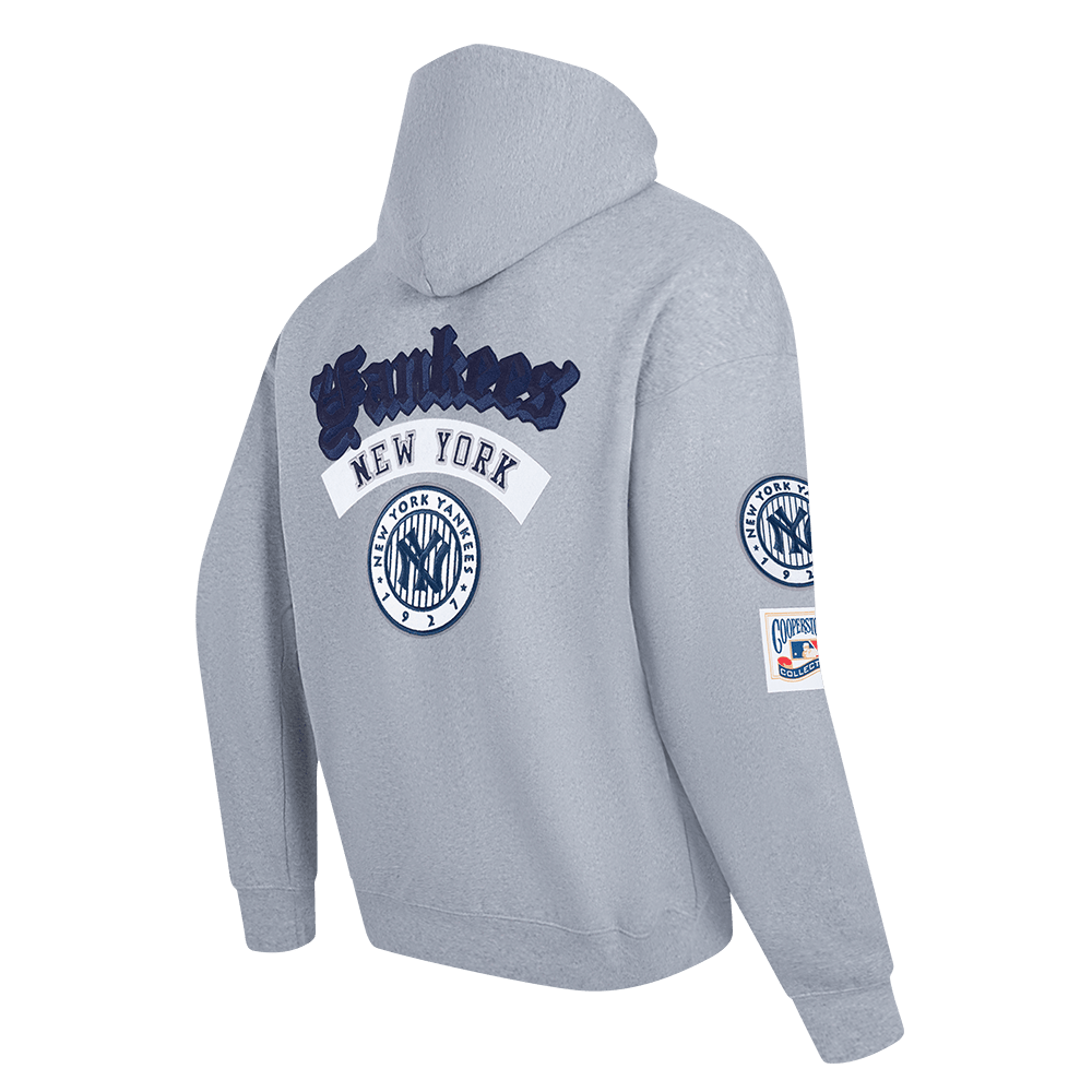 MLB NEW YORK YANKEES BEST OF MEN'S DROP SHOULDER PO HOODIE (DARK HEATHER GRAY)