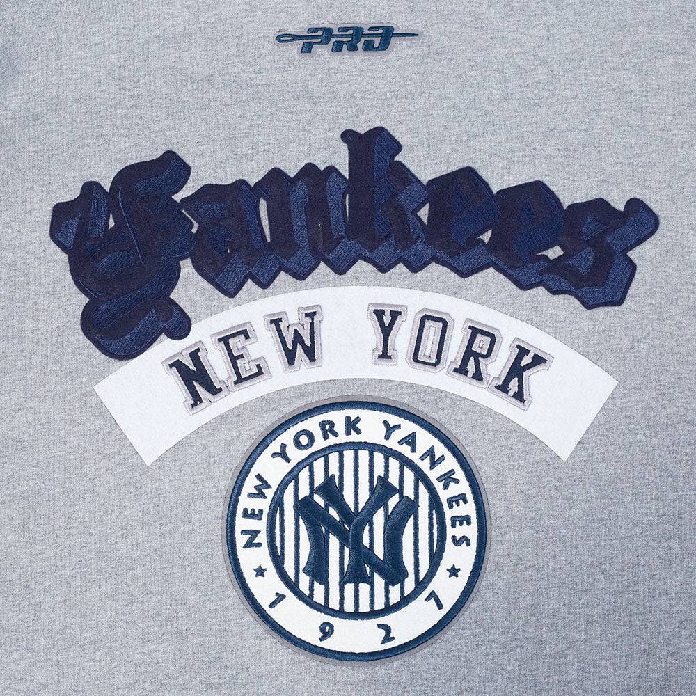 MLB NEW YORK YANKEES BEST OF MEN'S DROP SHOULDER PO HOODIE (DARK HEATHER GRAY)