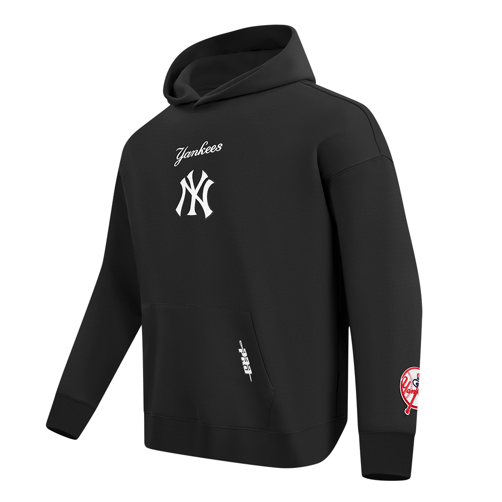 MLB NEW YORK YANKEES WINGSPAN MEN'S DROP SHOULDER FLC PO HOODIE (BLACK)
