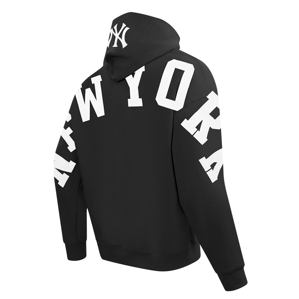 MLB NEW YORK YANKEES WINGSPAN MEN'S DROP SHOULDER FLC PO HOODIE (BLACK)