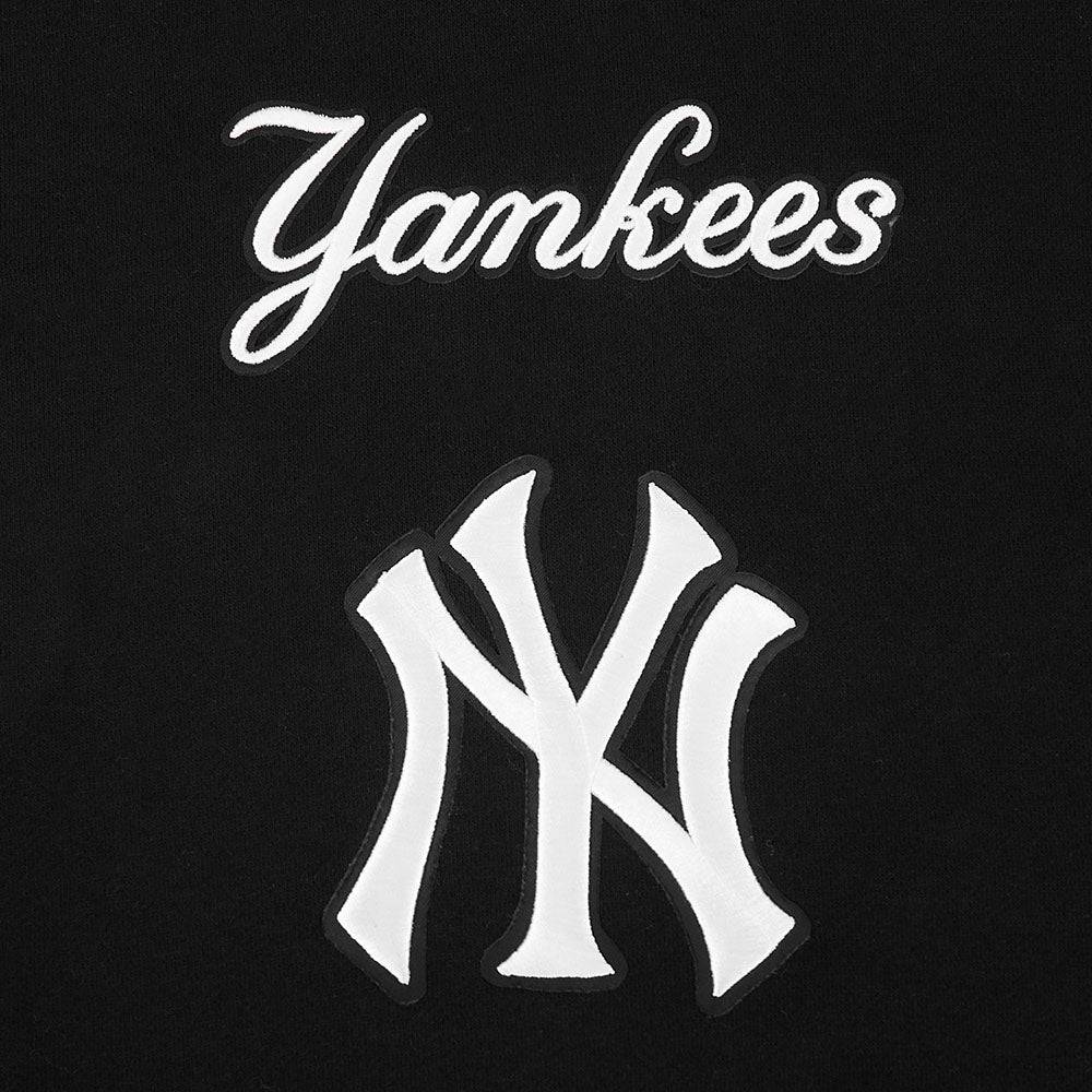 MLB NEW YORK YANKEES WINGSPAN MEN'S DROP SHOULDER FLC PO HOODIE (BLACK)