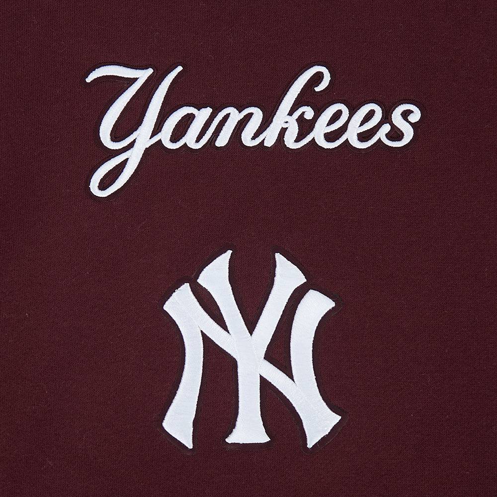 MLB NEW YORK YANKEES WINGSPAN MEN'S DROP SHOULDER FLC PO HOODIE (WINE)