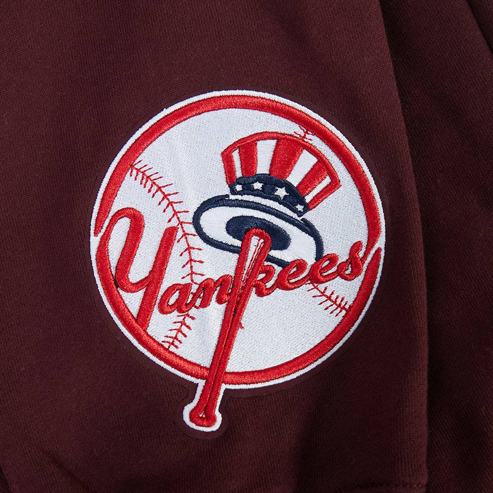 MLB NEW YORK YANKEES WINGSPAN MEN'S DROP SHOULDER FLC PO HOODIE (WINE)