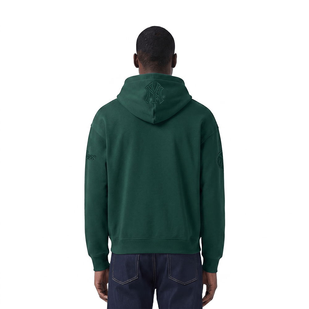 MLB NEW YORK YANKEES NEUTRAL MEN'S DROP SHOULDER PO HOODIE (FOREST GREEN)